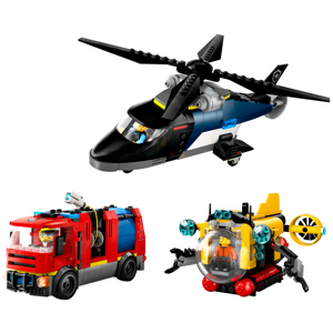 Lego City Helicopter, Fire Engine & Submarine Remix 60462